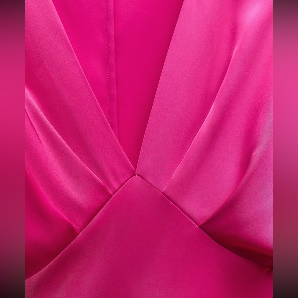 Zara limited edition satin effect midi dress - Picture 8 of 9